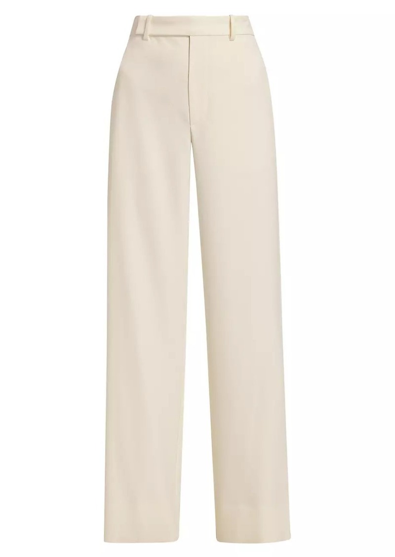 FRAME Cotton-Blend High-Rise Wide-Leg Pants