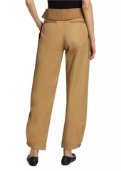 FRAME Cotton Foldover Trousers