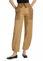 FRAME Cotton Foldover Trousers