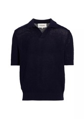 FRAME Cotton-Silk Polo Sweater