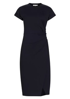 FRAME Cotton Wrap-Style Midi-Dress