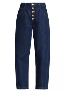 FRAME Cropped Balloon-Leg Jeans