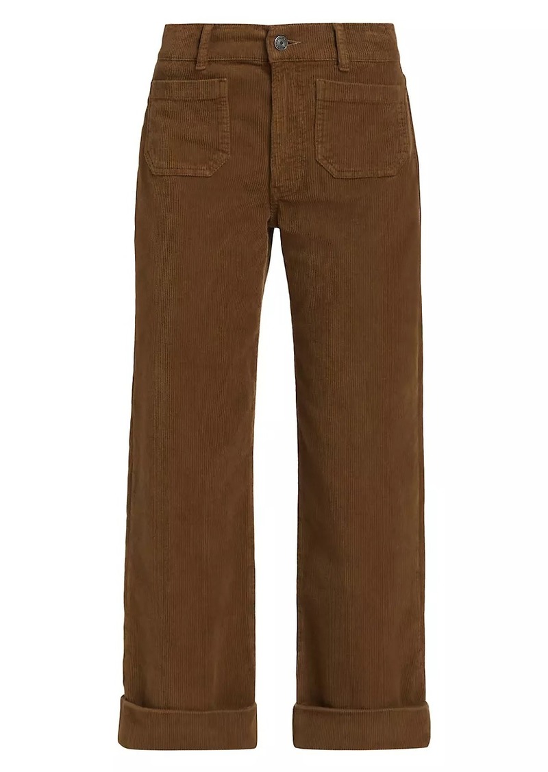 FRAME Cropped Corduroy Wide-Leg Pants