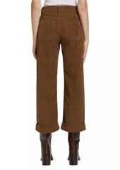 FRAME Cropped Corduroy Wide-Leg Pants