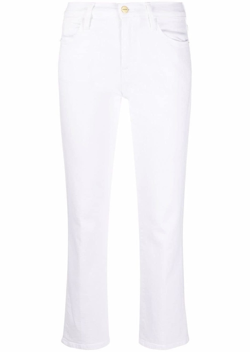 FRAME cropped straight-leg jeans