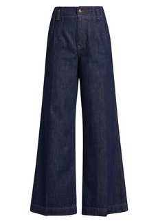 FRAME Darted Wide-Leg Jeans