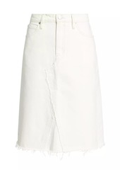 FRAME Denim Deconstructed Midi-Skirt