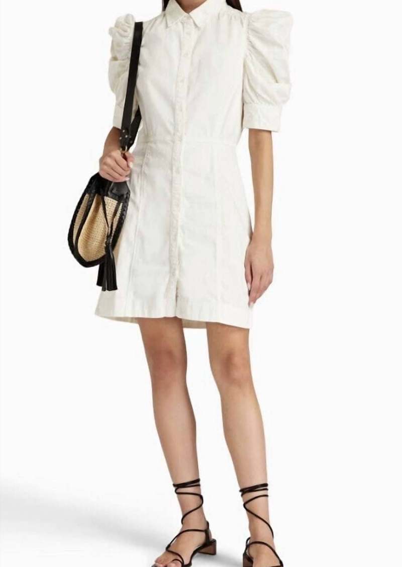 FRAME Denim Mini Dress In Ivory