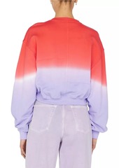 FRAME Dip-Dye Cropped Sweatshirt