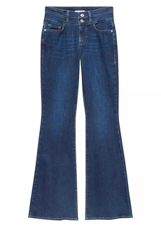 FRAME Double-Waist Flared Jeans