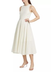 FRAME Eyelet Cotton Fit-&-Flare Midi-Dress