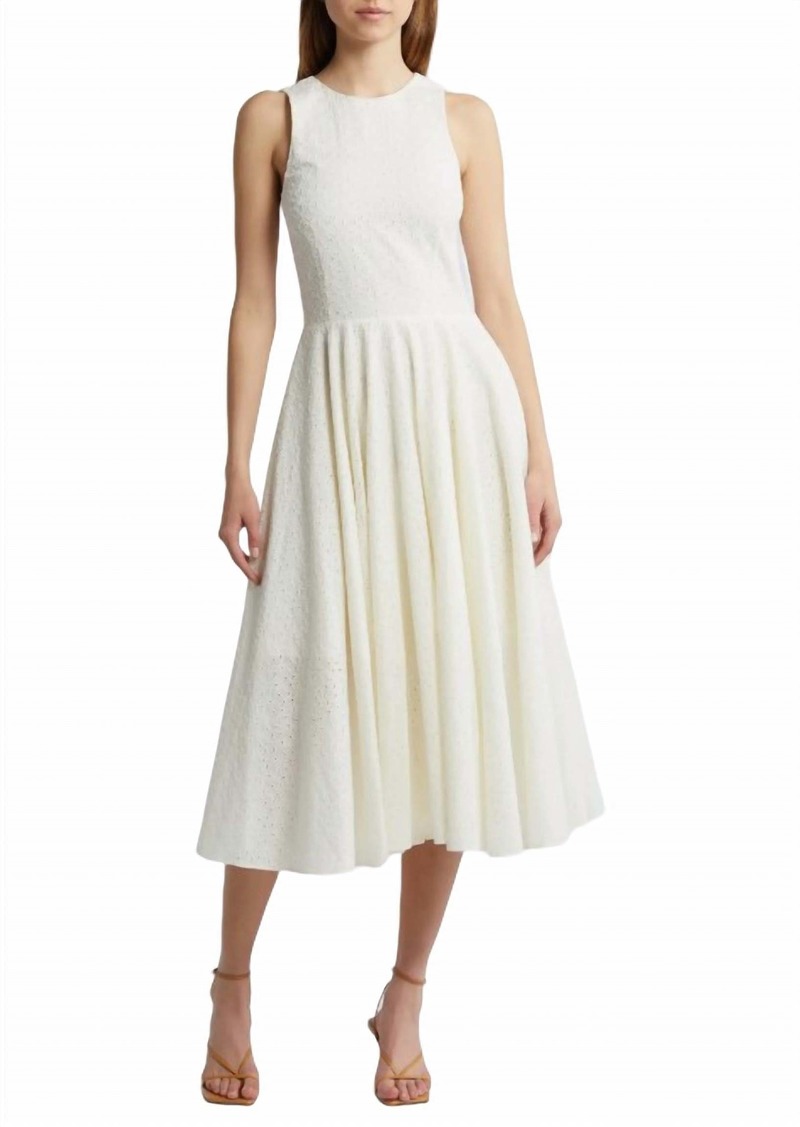 FRAME Eyelet Dress In Cream