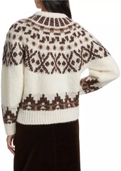 FRAME Fair Isle Alpaca-Blend Crewneck Sweater