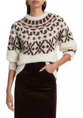 FRAME Fair Isle Alpaca-Blend Crewneck Sweater