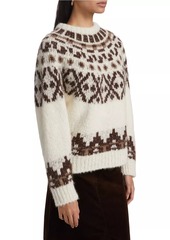 FRAME Fair Isle Alpaca-Blend Crewneck Sweater