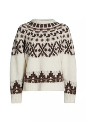 FRAME Fair Isle Alpaca-Blend Crewneck Sweater