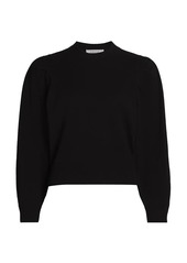 FRAME Finn Cashmere Puff-Sleeve Sweater