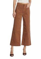 FRAME Flared Ankle-Crop Utility Jeans