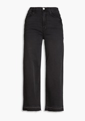 FRAME - Ali cropped high-rise wide-leg jeans - Gray - 29