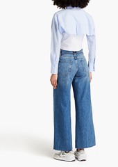 FRAME - Belted high-rise wide-leg jeans - Blue - 29