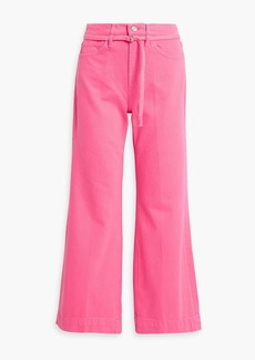 FRAME - Belted high-rise wide-leg jeans - Pink - 25