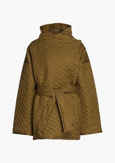 FRAME - Belted quilted shell jacket - Green - XS