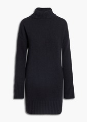 FRAME - Brushed wool-blend turtleneck mini dress - Black - M