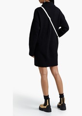 FRAME - Brushed wool-blend turtleneck mini dress - Black - M