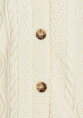 FRAME - Cable-knit merino wool cardigan - White - M