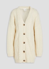 FRAME - Cable-knit merino wool cardigan - White - M