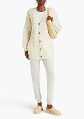 FRAME - Cable-knit merino wool cardigan - White - M