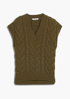 FRAME - Cable-knit merino wool vest - Green - XS