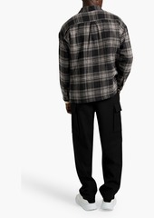 FRAME - Checked wool and cotton-blend overshirt - Black - S