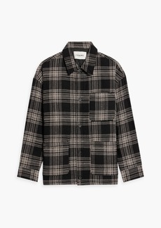 FRAME - Checked wool and cotton-blend overshirt - Black - S