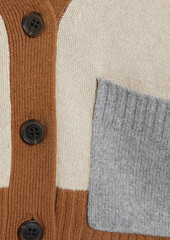 FRAME - Color-block cashmere cardigan - Neutral - XS