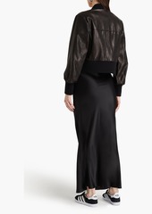 FRAME - Column silk-satin maxi skirt - Black - M