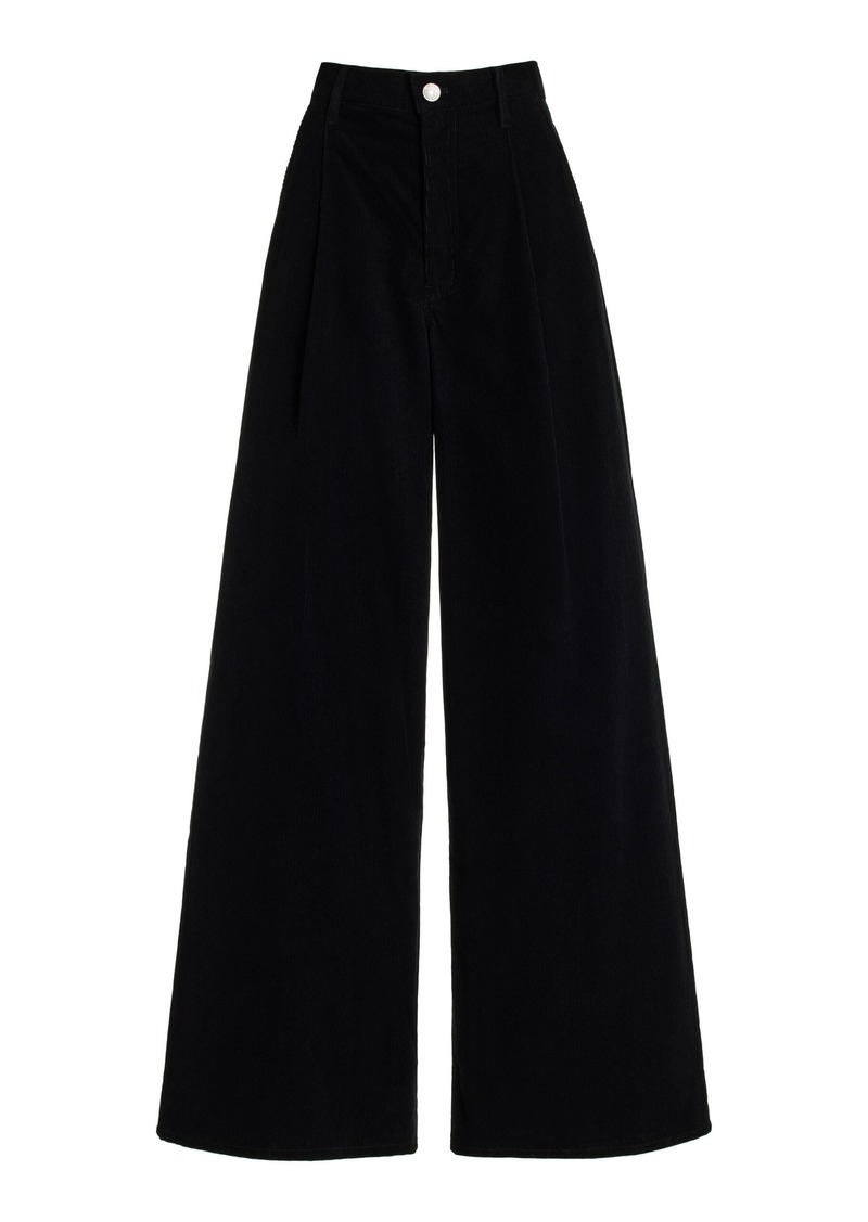 FRAME - Corduroy Wide-Leg Pants - Black - US 12 - Moda Operandi