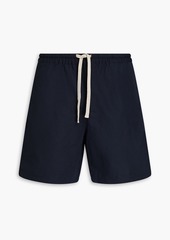 FRAME - Cotton and linen-blend drawstring shorts - Blue - S