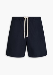 FRAME - Cotton and linen-blend drawstring shorts - Blue - L