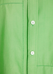 FRAME - Cotton and silk-blend poplin shirt - Green - XS