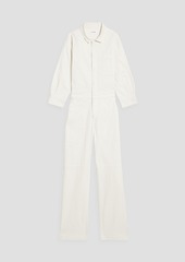 FRAME - Cotton-blend twill jumpsuit - White - M