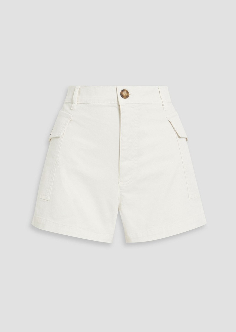 FRAME - Cotton-blend twill shorts - White - 27