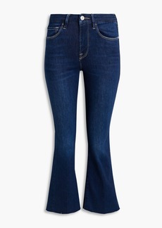 FRAME - Cropped faded denim bootcut jeans - Blue - 24