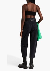 FRAME - Cropped high-rise tapered jeans - Black - 31