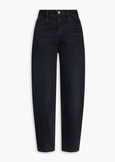 FRAME - Cropped high-rise tapered jeans - Black - 30