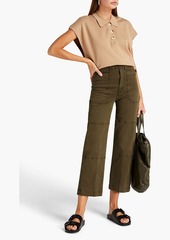 FRAME - Cropped stretch-cotton twill cargo pants - Green - 27