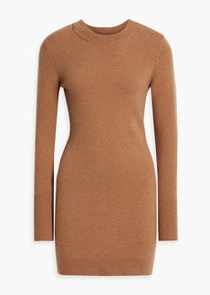 FRAME - Cutout cashmere-blend mini dress - Brown - S