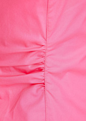FRAME - Cutout cotton-blend poplin mini dress - Pink - S