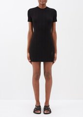 Frame - Cutout Ribbed-knit Mini Dress - Womens - Black