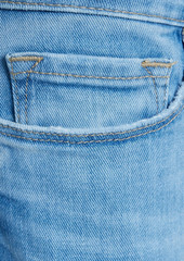 FRAME - Distressed high-rise straight-leg jeans - Blue - 25